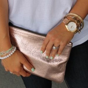 Metallic Rose Gold Marc Jacobs Clutch